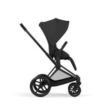 Cybex NEW Priam Comfort châssis matt black, siège et nacelle pliable sepia black 526000011
