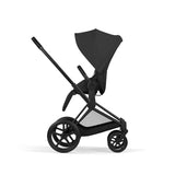 Cybex NEW Priam Comfort châssis matt black, siège et nacelle pliable sepia black 526000011