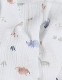 Noukie's draps tétra en gaze de coton 100x100cm Funny dino (lot de 2) BB2641.58