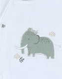 Noukie's pyjama bébé en velours avec broderie éléphant Z2583371