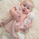 Nattou doudou triangle Lapidou Toudous rose poudré 874144