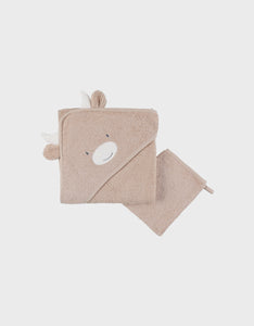 Noukie's Fluffy, Orso & Lily cape de bain beige en éponge 75x75cm BB2550.50