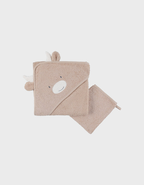 Noukie's Fluffy, Orso & Lily cape de bain beige en éponge 75x75cm BB2550.50