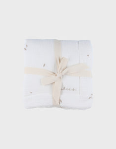 Noukie's couverture blanche en gaze coton bio 75x100cm BB2550.43