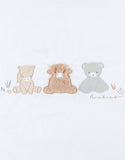 Noukie's Fluffy, Orso & Lily couverture brodée écrue 75x100cm en Veloudoux® BB2550.42
