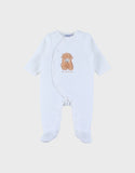 Noukie's Fluffy, Orso & Lily pyjama en velours blanc brodé Fluffy T2550131