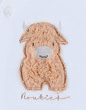 Noukie's Fluffy, Orso & Lily pyjama en velours blanc brodé Fluffy T2550131