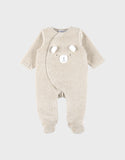 Noukie's Fluffy, Orso & Lily pyjama en velours beige brodé Orso T2550132