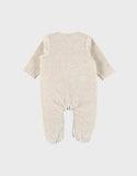Noukie's Fluffy, Orso & Lily pyjama en velours beige brodé Orso T2550132