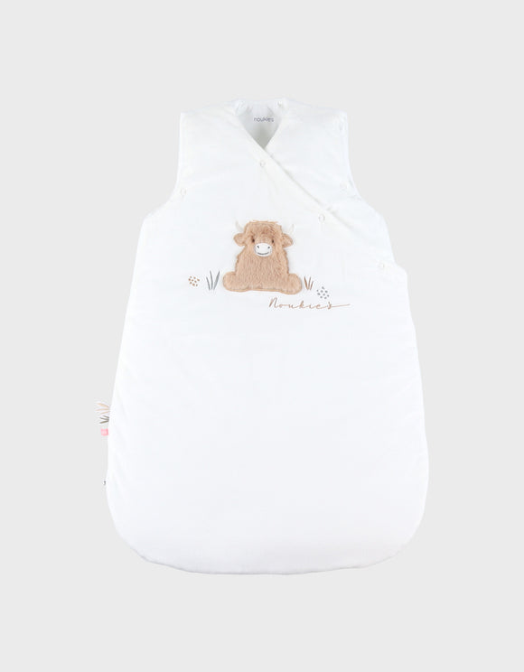 Noukie's Fluffy, Orso & Lily gigoteuse écrue brodée 70cm en Veloudoux® BB2550.05
