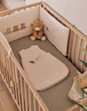 Noukie's Fluffy, Orso & Lily tour de lit réversible beige brodé BB2550.03