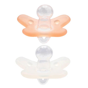 Difrax sucette en silicone 0-6m blossom/white (lot de 2) 4349163