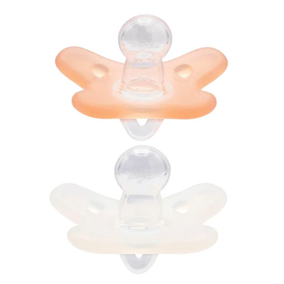 Difrax sucette en silicone 0-6m blossom/white (lot de 2) 4349163