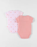 Noukie's Set de 2 bodies girafe et papillons en coton, blush/rose pâle Z2435181