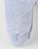 Noukie's Pyjama 1 pièce ours en velours, gris chiné Z2390133
