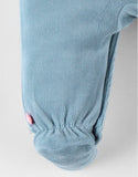 Noukie's pyjama 1 pièce dino en velours, bleu moyen Z2380133