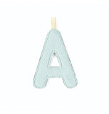 Liliputiens lettre A en tissu bleu phosphorescente 83860