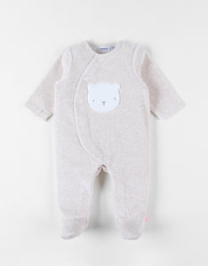 Noukie's Little bear Pyjama velours beige Z2490131