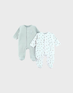 Noukie's lot de 2 pyjamas en velours brodé Z2588371