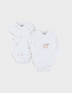 Noukie's body coton longues manches imprimé mouton (lot de 2) Z2590181