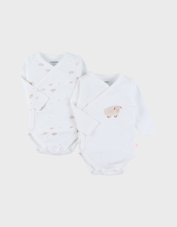 Noukie's body coton longues manches imprimé mouton (lot de 2) Z2590181