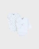 Noukie's body coton longues manches blanc motif floral (lot de 2) Z2588181