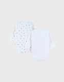 Noukie's body coton longues manches blanc motif floral (lot de 2) Z2588181