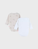 Noukie's lot de 2 bodies croisés en coton zebra Z2582181