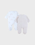 Noukie's pyjama bébé en velours brodé mouton (lot de 2) Z2590372