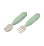 Beaba couverts d'apprentissage en acier inoxydable (lot de 2)vert sauge 913580
