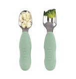 Beaba couverts d'apprentissage en acier inoxydable (lot de 2)vert sauge 913580
