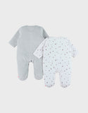 Noukie's pyjama bébé velours brodé lapin (lot de 2) Z2581371