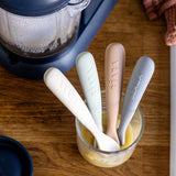 Beaba lot de 4 cuillères 1er âge silicone natural 913601