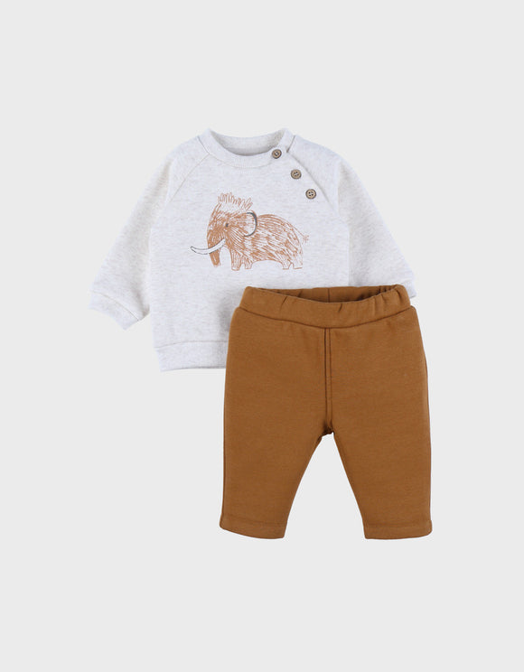 Noukie's Ensemble sweatshirt et pantalon imprimé mammouth en Sweatoloudoux® Z2558372