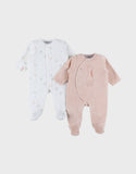 Noukie's pyjamas en velours girafe & fleurs (lot de 2) T600336