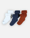 Noukie's Coffret chaussettes naissance en mousse, bleu marine/speculoos T201322
