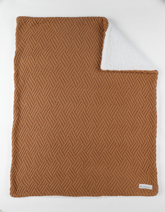 Noukie's couverture 75x100cm, coton bio/sherpa caramel BB2425.44