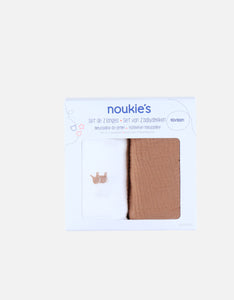 Noukie's drap tétra éléphant en mousseline blanc (lot de 2) BB2542.58