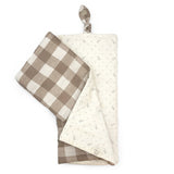 Babyshower matelas à langer nomade knot vichy caramel CKXLVCM