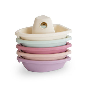 Mushie jouet de bain bateaux pastel (lot de 5)  70.070.03