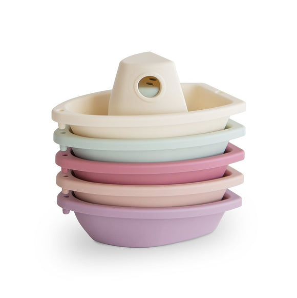 Mushie jouet de bain bateaux pastel (lot de 5)  70.070.03