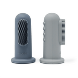 Mushie brosse à dents à doigts stone/tradewinds (lot de 2) 70.013.03