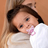 Difrax sucette natural 12m+ berry pink leafs 4881843