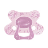 Difrax sucette natural 12m+ berry pink leafs 4881843