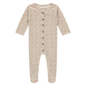 A Tiny Story pyjama manches longues avec pieds snow imprimé roses rouges TIN25429733