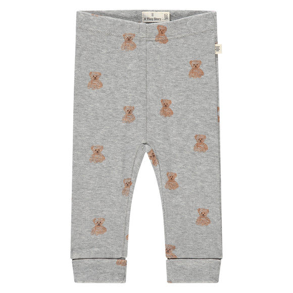 A Tiny Story pantalon light grey melange imprimé oursons TIN25429231