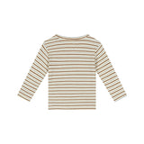 A Tiny Story t-shirt manches longues côtelé rayé ivory TIN26429634