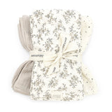 Babyshower set 3 draps tétra en gaze de coton 65x65cm miley P35WMLY