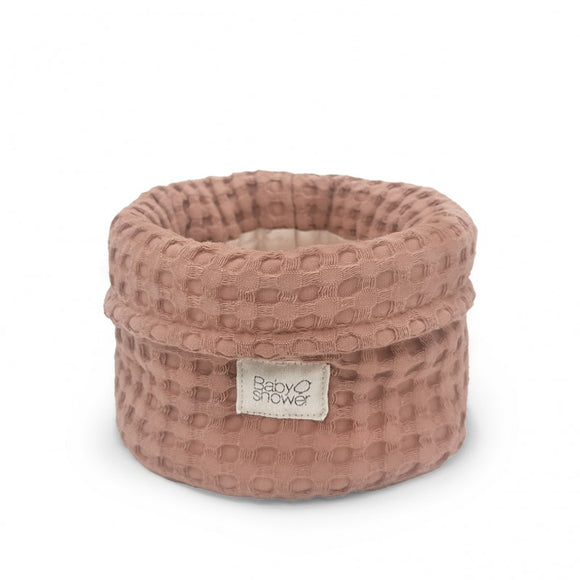Babyshower panier rangement petit gofre cinnamon PWSBGCN