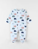 Noukie's Pyjama 1 pièce imprimé éléphants en jersey, écru Z2433132